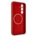 Fixed Kožený zadní kryt MagLeather s podporou MagSafe pro Samsung Galaxy S24+, červený