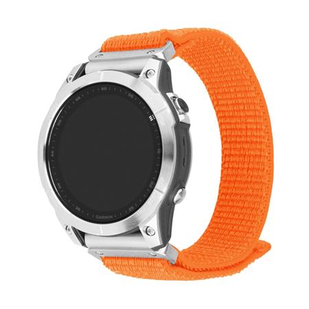 Fixed Nylonový řemínek Nylon Sporty Strap pro Garmin QuickFit 26mm, oranžový