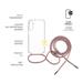 Fixed Pouzdro Pure Neck s růžovou šňůrkou na krk pro Samsung Galaxy A15 A15 5G