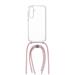 Fixed Pouzdro Pure Neck s růžovou šňůrkou na krk pro Samsung Galaxy A35 5G