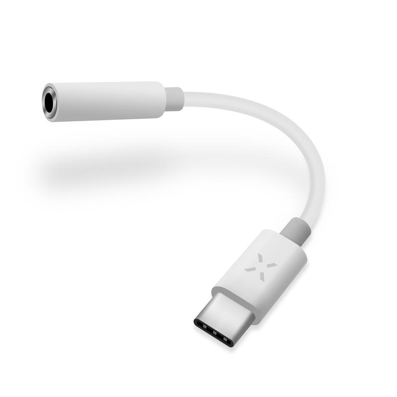 Fixed Redukce LINK pro připojení sluchátek z USB-C na 3, 5mm jack s DAC chipem, bílá