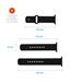 Fixed Set silikonových řemínků Silicone Sporty Strap pro Apple Watch 38 40 41mm, černý