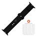 Fixed Set silikonových řemínků Silicone Sporty Strap pro Apple Watch 38 40 41mm, černý