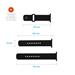 Fixed Set silikonových řemínků Silicone Sporty Strap pro Apple Watch 42 44 45mm, černý