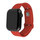 Fixed Set silikonových řemínků Silicone Sporty Strap pro Apple Watch 42 44 45mm, červený