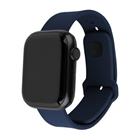 Fixed Set silikonových řemínků Silicone Sporty Strap pro Apple Watch 42 44 45mm, modrý