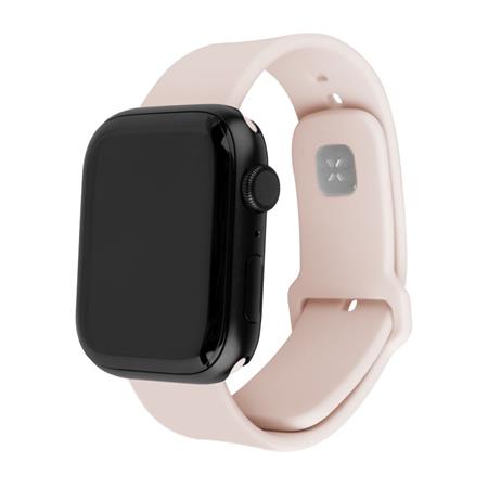 Fixed Set silikonových řemínků Silicone Sporty Strap pro Apple Watch 42 44 45mm, růžový