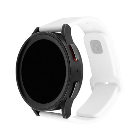 Fixed Set silikonových řemínků Silicone Sporty Strap s Quick Release 20mm pro smartWatch, bílý