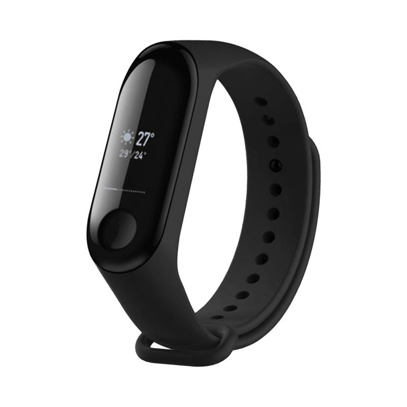 Fixed Silikonový řemínek Silicone Strap pro Xiaomi Mi Band 3 4, černý