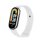 Fixed Silikonový řemínek Silicone Strap pro Xiaomi Mi Band 8 Smart Band 9, bílý