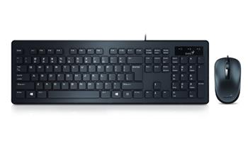 Genius C130 Slim Star - set klávesnice a myši drátový, CZ, USB, černý