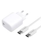 GoGEN Nabíječka do sítě ACHPD 120, 1x USB-C PD 20W + USB-C/USB-C kabel 1m - bílá