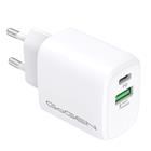 GoGEN Nabíječka do sítě ACHPDQ 220, 1x USB-C PD 20W, 1x USB-A (18W) - bílá