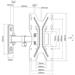 GoGEN Otočný držák, VESA 75 x 75; 100 x 100; 200 x 100; 200 x 200 mm , vzdálenost TV od zdi 49 až 184 mm, nosnost 30 kg