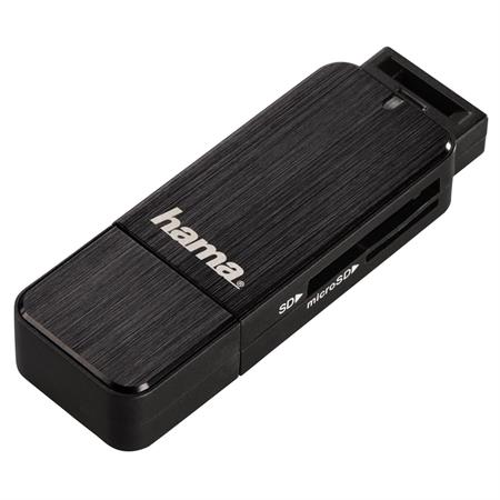Hama čtečka karet USB 3.0 SD/microSD, černá
