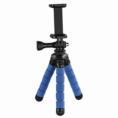 Hama mini stativ 'Flex 2v1' pro smartphone a GoPro kamery, 14 cm, modrý, krabička