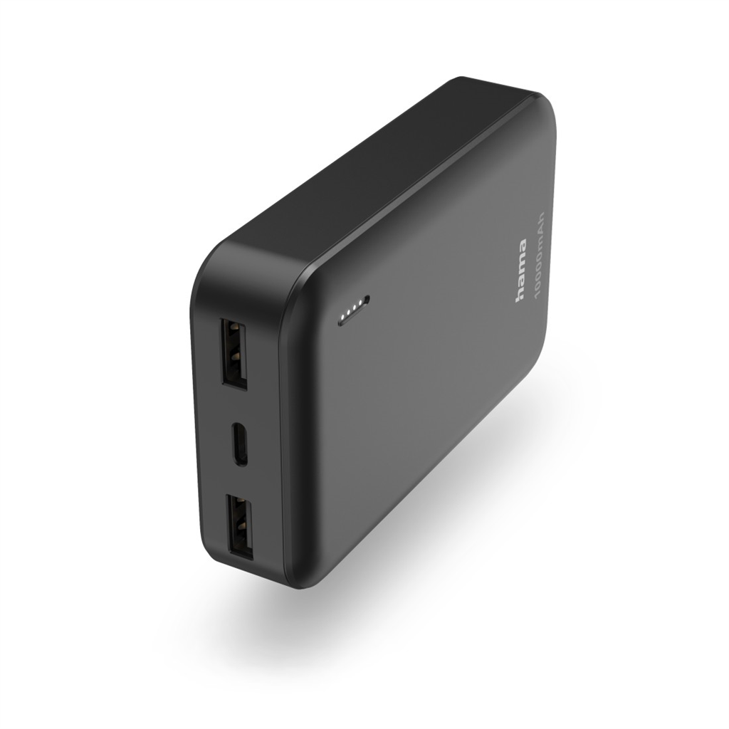 Hama Pocket 10, powerbanka 10000 mAh, 2,1 A, výstup: 2x USB-A