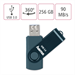 Hama USB 3.0 Flash Drive Rotate, 256 GB, 70 MB/s, petrolejová modrá