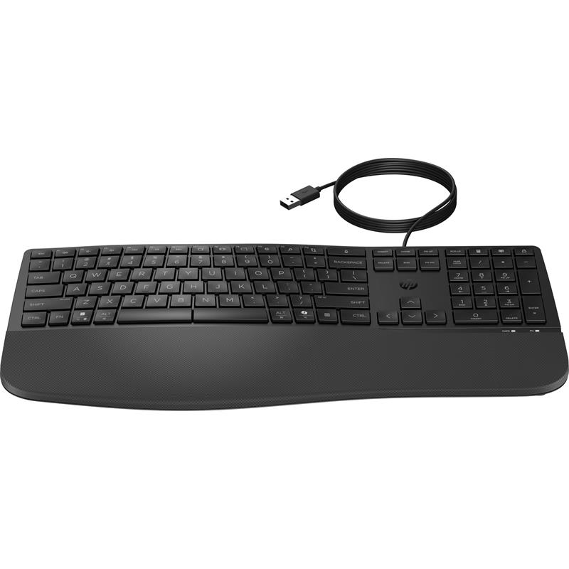 HP 480 Comfort Wired Keyboard - drátová ergonomická klávesnice CZ SK