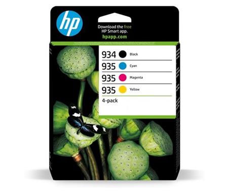 HP 6ZC72AE náplně č.934+935 CMYK (4pack = černá + CMY) (pro HP OfficeJet 6830, 6820, 6220, 6230)