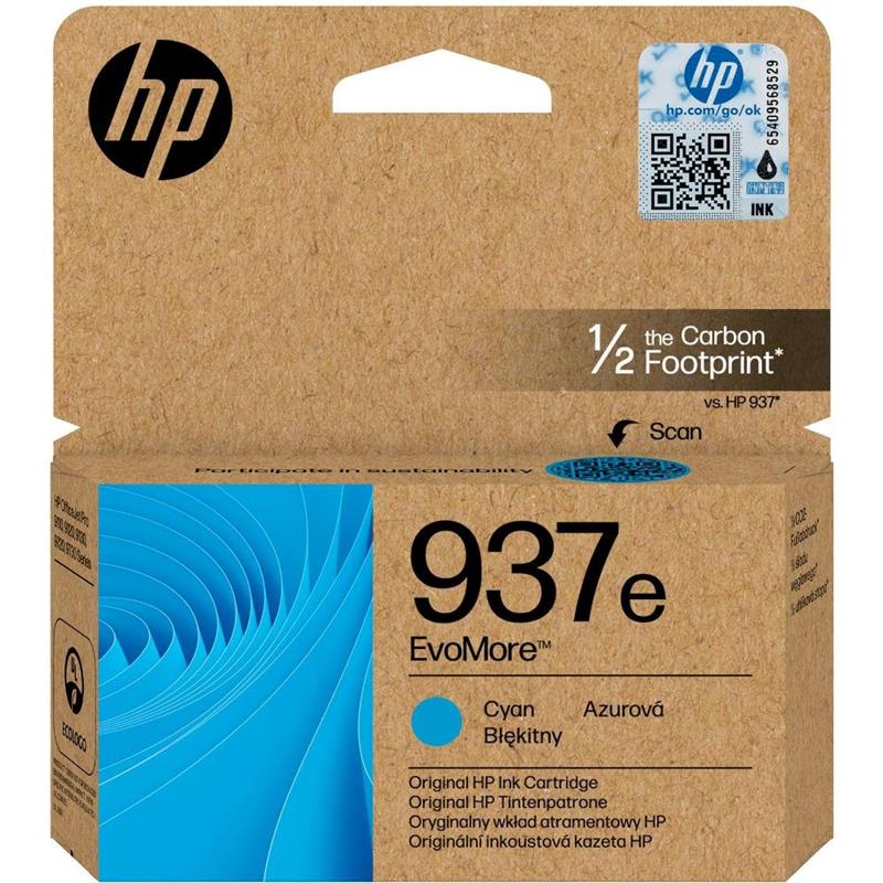 HP 937e EvoMore Cyan Original Ink Cartridge