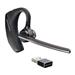 HP Poly Voyager 5200 UC bluetooth headset, BT700 USB-A adaptér, nabíjecí pouzdro