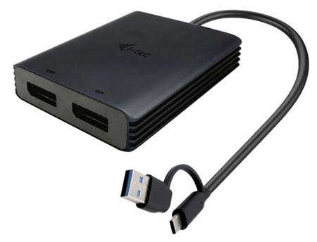 i-Tec USB-A USB-C Dual 4K DP Video Adapter