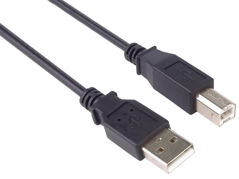 PremiumCord Kabel USB 2.0, A-B 5m, barva černá; ku2ab5bk