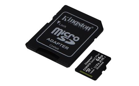 Kingston Canvas Select Plus microSD 64 GB + SD adaptér; SDCS2/64GB