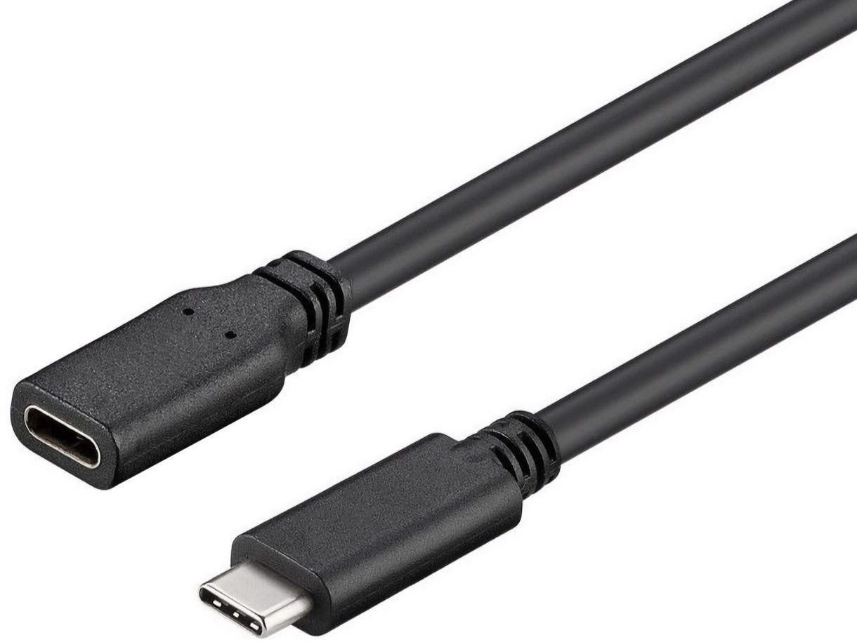 PremiumCord USB- C prodlužovací kabel (USB 3.1 generation 1), C/M - C/F, 2m; ku31mf2