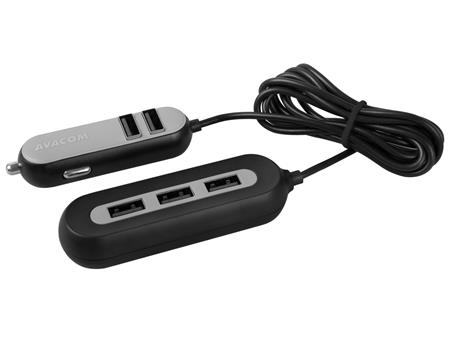 AVACOM CarHUB nabíječka do auta 5x USB výstup, černá; NACL-CH5X-KK