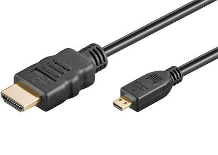 PremiumCord Kabel HDMI A - HDMI micro D, 2m; kphdmad2