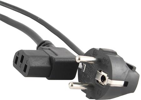 Kabel CABLEXPERTsíťový  1,8m VDE 220/230V napájecí, pravoúhlý konektor; PC-186A-VDE