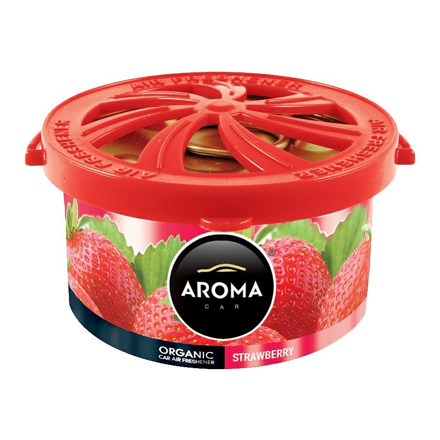 Osvěžovač AROMA CAR ORGANIC 40g STRAWBERRY; amFAL918