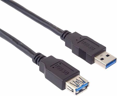 PremiumCord Prodlužovací kabel USB 3.0 Super-speed 5Gbps  A-A, MF, 9pin, 2m; ku3paa2bk