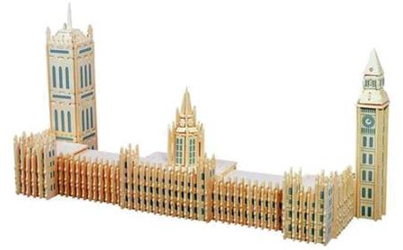 WOODEN TOY , WCK 3D puzzle Big Ben barevný; 3158