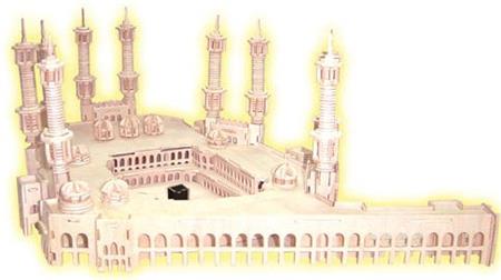 WOODEN TOY , WCK 3D puzzle Velká mešita, Mekka; 4436