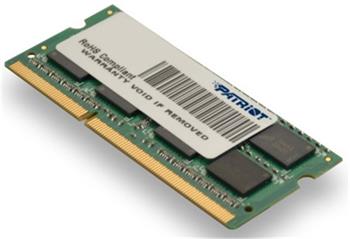 PATRIOT SO-DIMM 4GB DDR3 (1333MHz), CL9 DR; PSD34G13332S