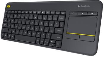 Logitech Wireless Touch Keyboard K400 Plus - CZ - klávesnice bezdrátová, USB, černá; 920-007151