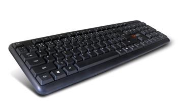 C-TECH KB-102 USB slim black, CZ/SK klávesnice; KB-102-U-BL