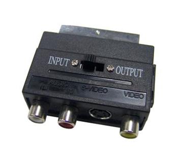 SENCOR SCART konektor - 3x RCA/M+S-video konektor,Audio/Video adaptér,Přepínač, redukce; SAV 151-000