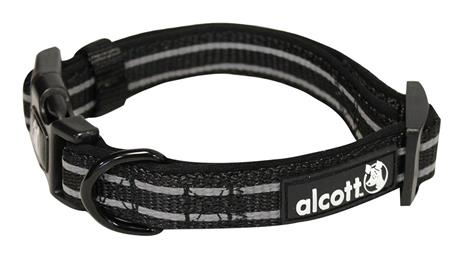 Alcott reflexní obojek pro psy, Adventure, černý, velikost L; AC-01403