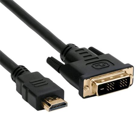 C-TECH HDMI-DVI, M/M, 1,8m; CB-HDMI-DVI-18