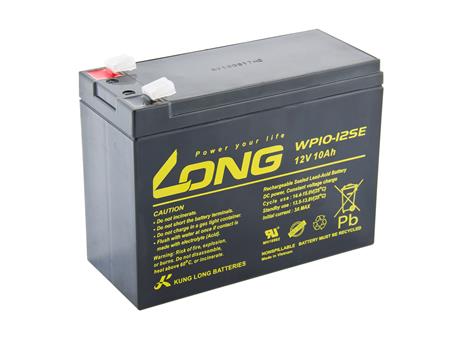 Long 12V 10Ah olověný akumulátor DeepCycle AGM F2 (WP10-12SE); PBLO-12V010-F2AD