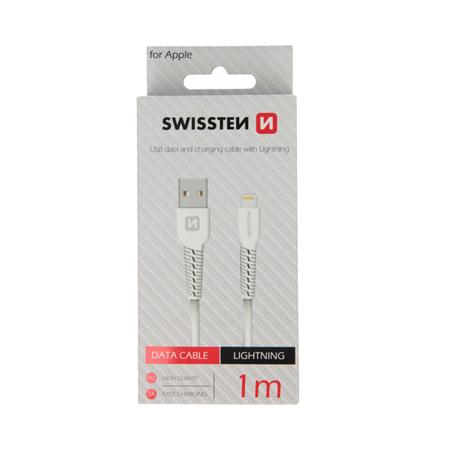 Swissten datový kabel USB / lightning 1m bílý; 71505541