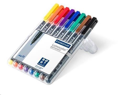 Staedtler Permanentní popisovače  "Lumocolor 317 M", sada 8 barev, 0,8-1 mm; TS317WP8