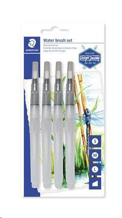 Staedtler Sada štětců "Design Journey", 4 různé velikost, vodou plnitelné; TS949SBK4C