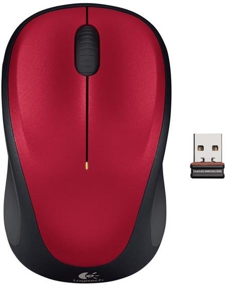 Logitech Wireless Mouse M235, červená; 910-002496