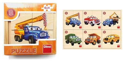 DINO Dřevěné puzzle Tatra 6x4 dílky; 123501