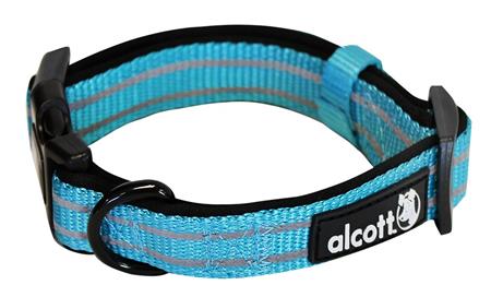 Alcott reflexní obojek pro psy, Adventure, modrý, velikost L; AC-04466